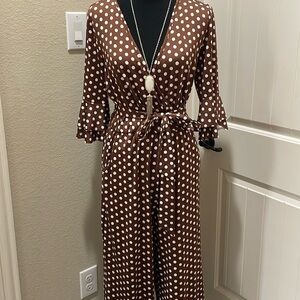 Brown Polka Dot jumpsuit